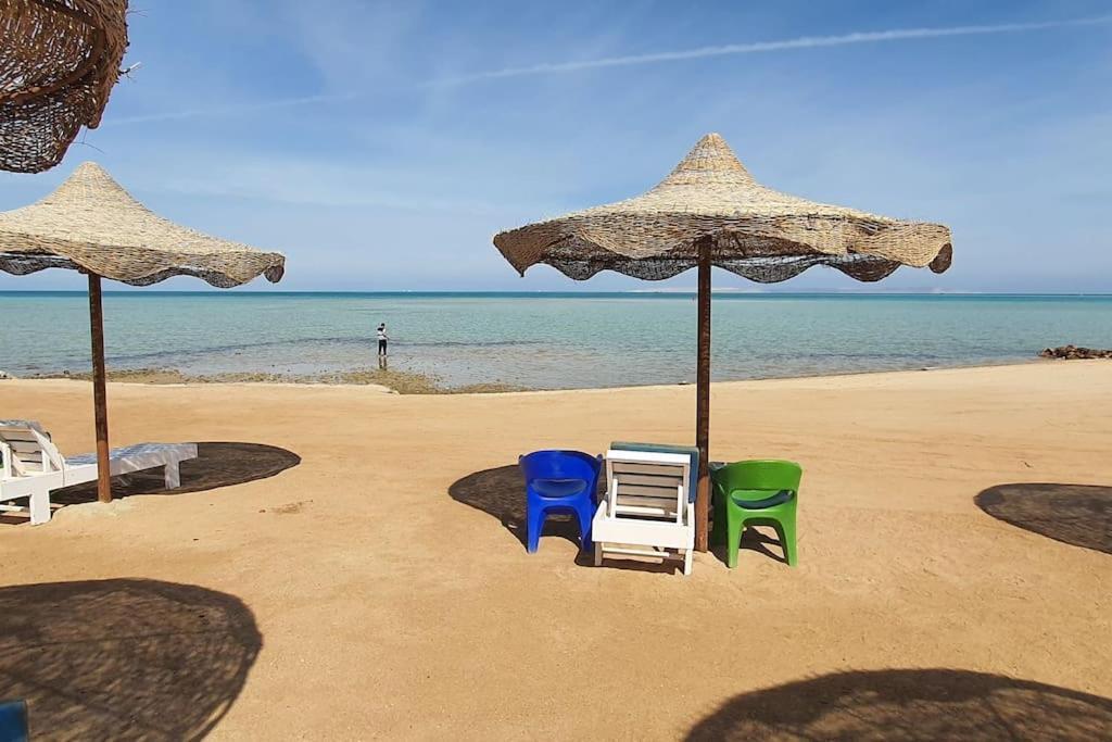 Casablanca Beach Direct Sea View Tow Bedroom Apartment Hurghada Eksteriør bilde